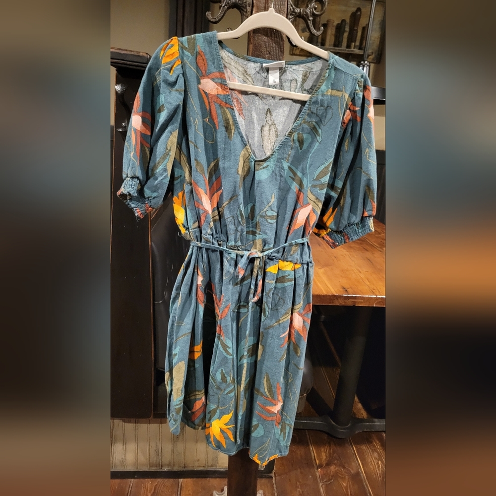 Ava & Viv Linen-Blend Dress 1X